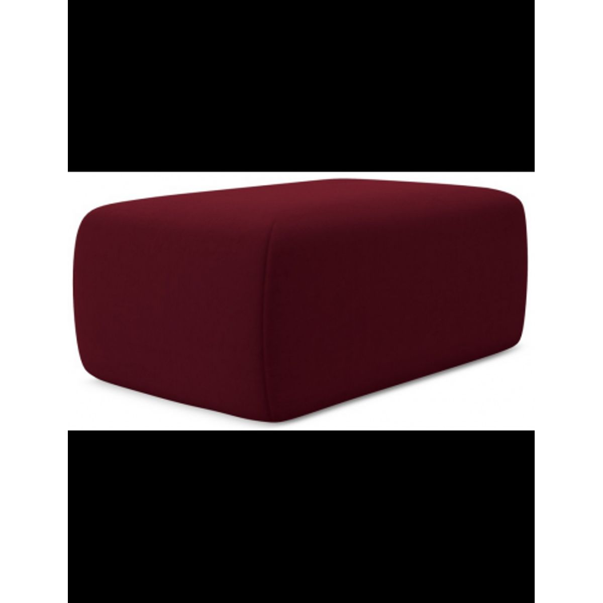 Kapua puf til sofa eller lænestol i velour 102 x 62 cm - Bordeaux