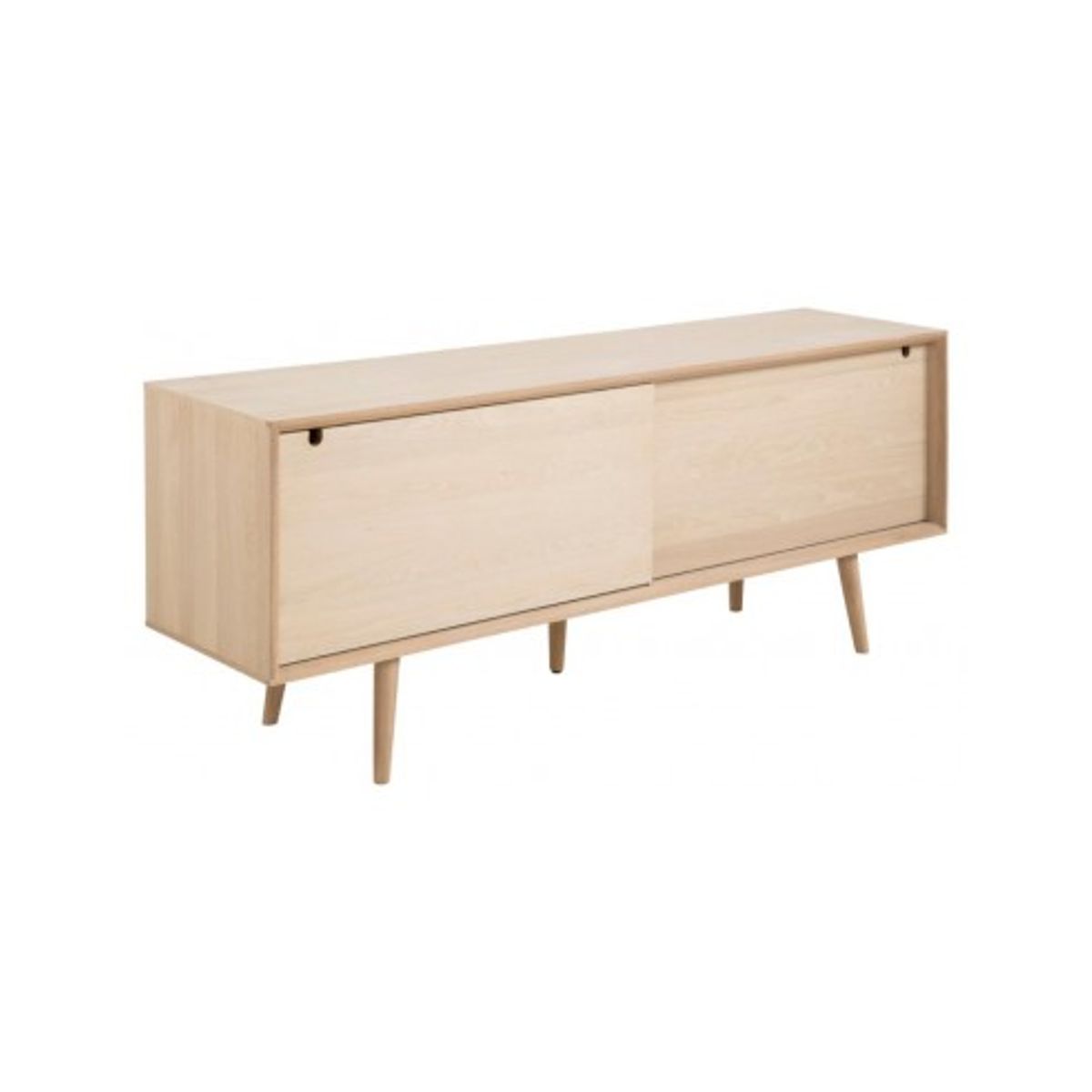 Cent sideboard i mdf og egetræsfinér B180 cm - Hvidpigmenteret eg