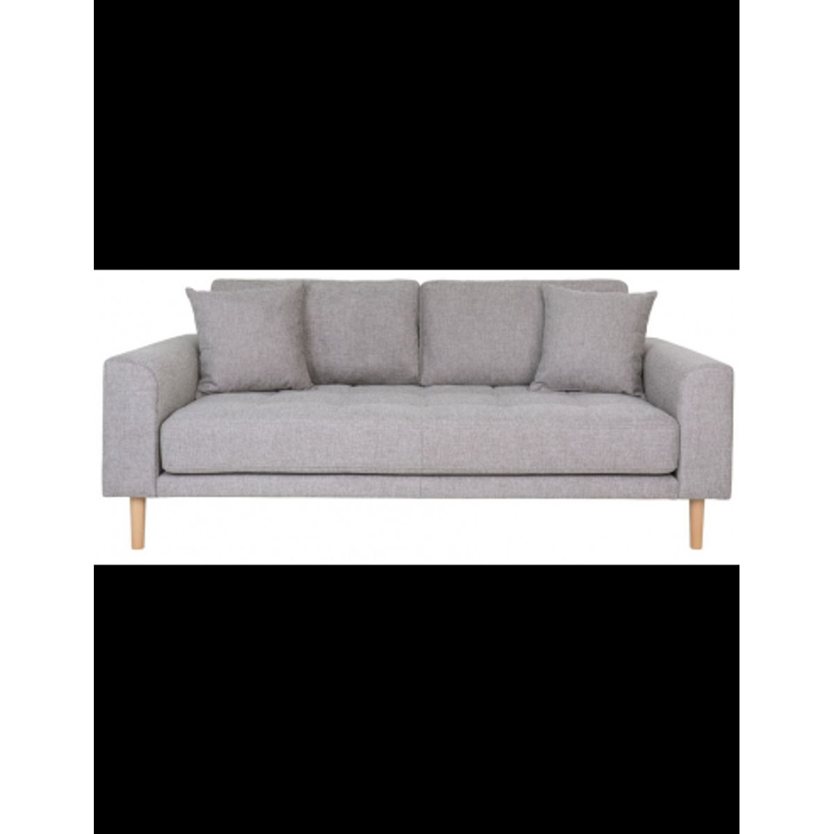 LIDE 2-personers sofa i polyester 180 x 93 cm - Natur/Lysegrå