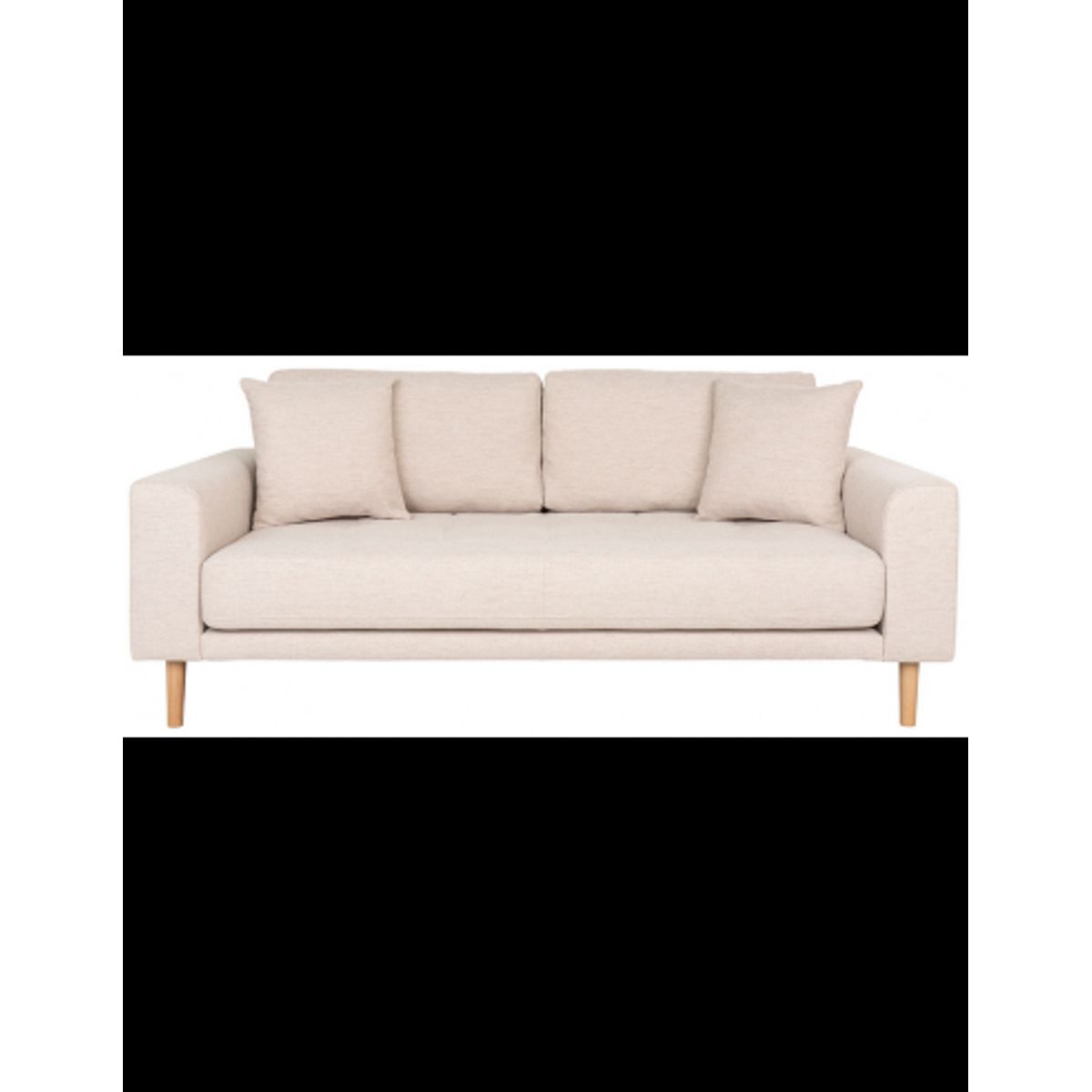 LIDE 2-personers sofa i polyester 180 x 93 cm - Natur/Sand