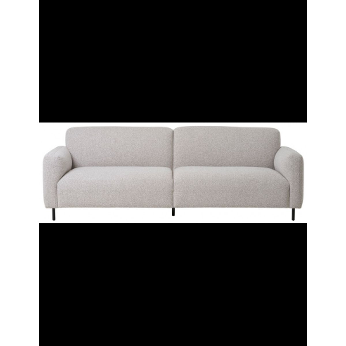 SALVA 3-personers sofa i bouclé 228 x 93 cm - Sort/Lysegrå