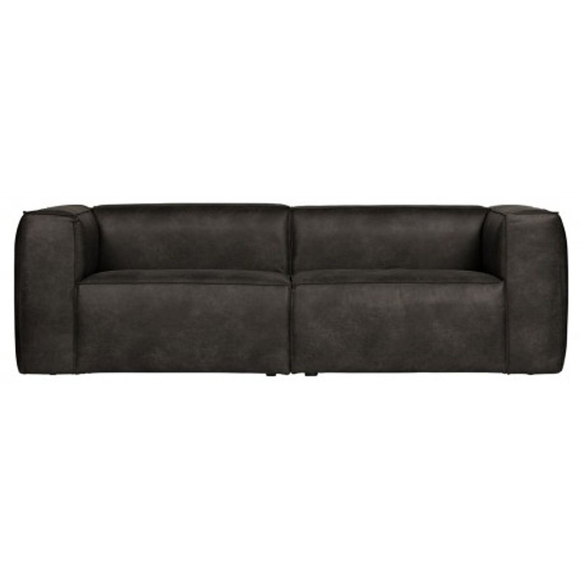 BEAN 3,5 personers sofa i læder 246 x 96 cm - Vintage sort