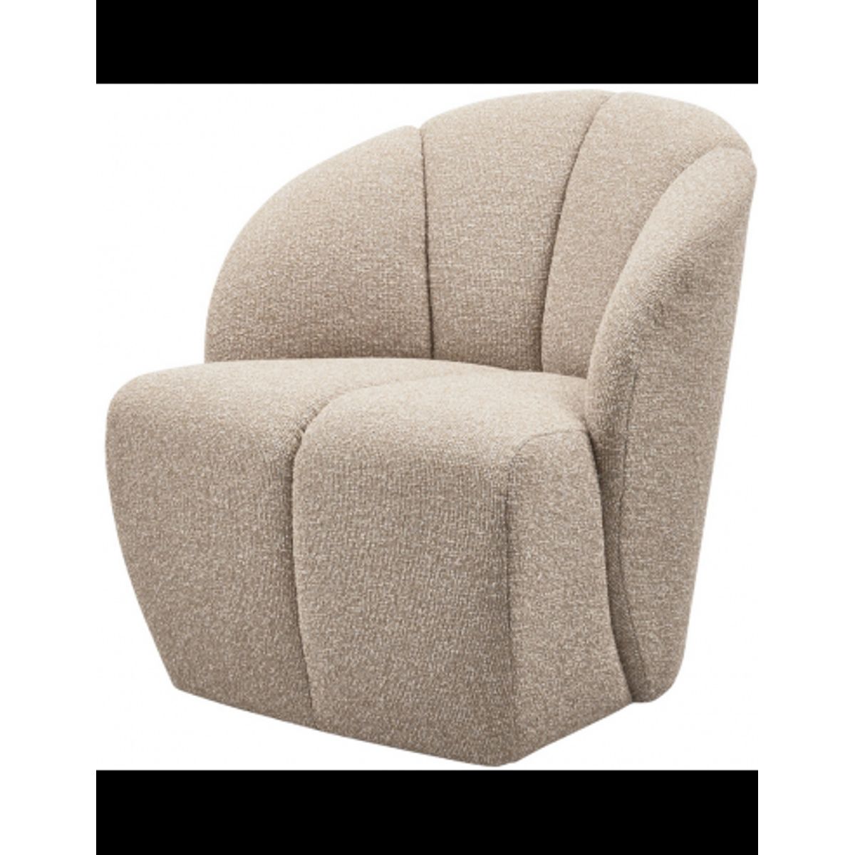 MOJO Rotérbar lænestol i bouclé B68 cm - Beige