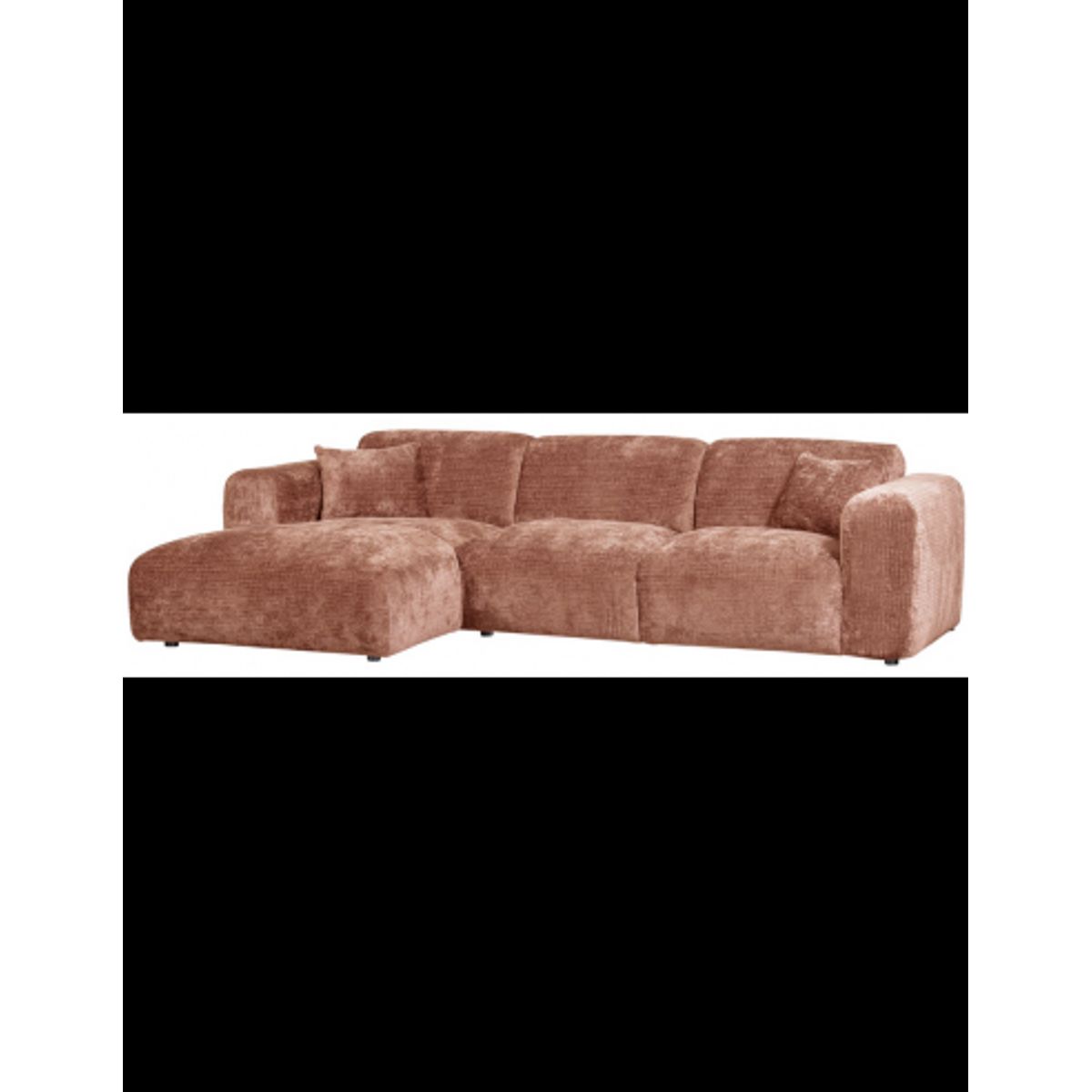 CLOUD Venstrevendt Chaiselongsofa i chenille 280 x 165 cm - Terracotta