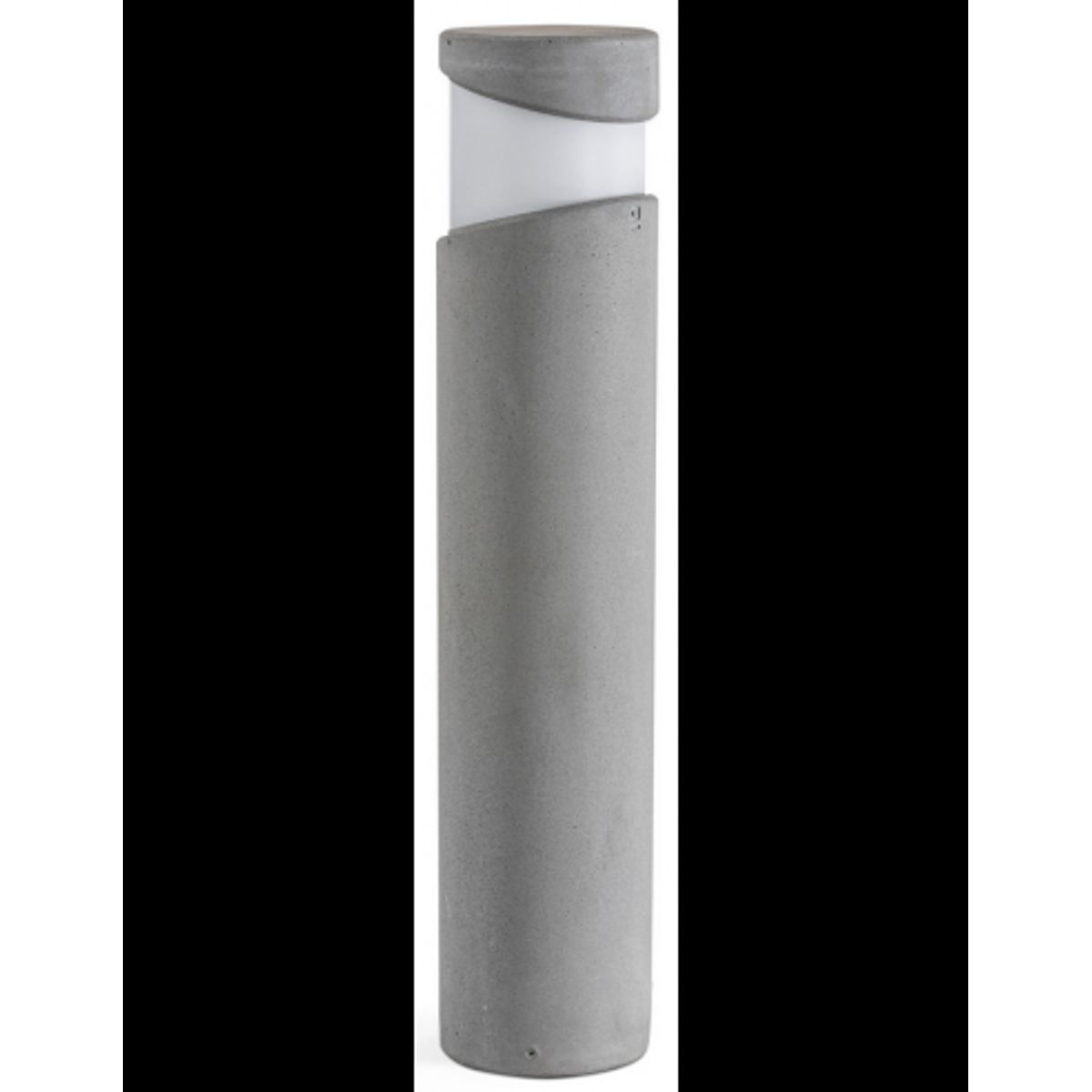 BLOCK Bedlampe i beton og glas H70 cm 1 x E27 - Betongrå/Hvid