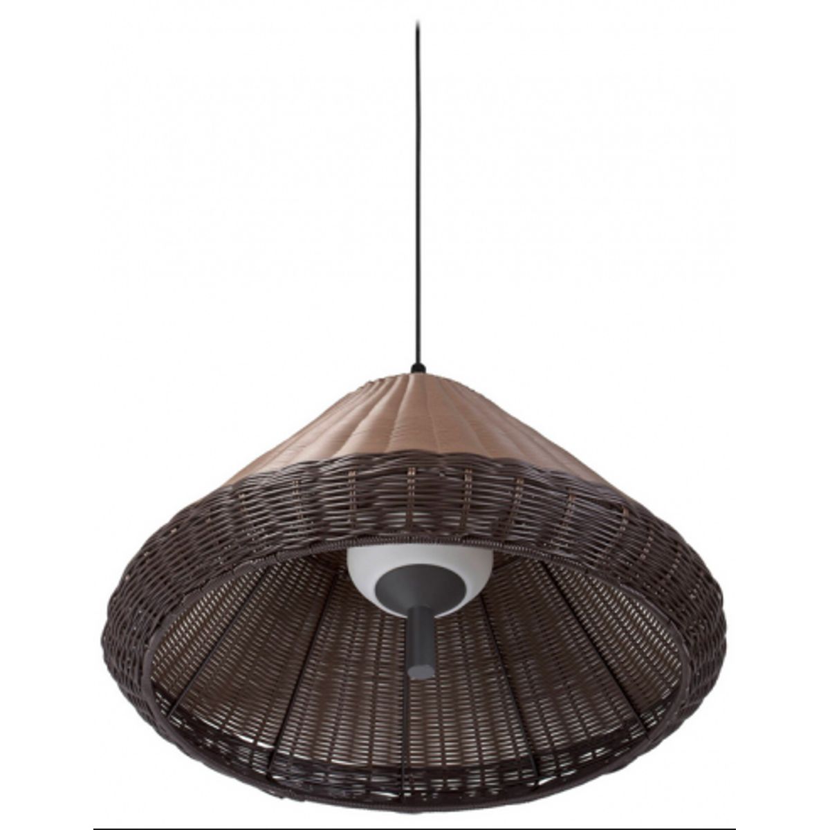 SAIGON Udendørs loftlampe i polyrattan Ø68 cm 1 x E27 - Brun