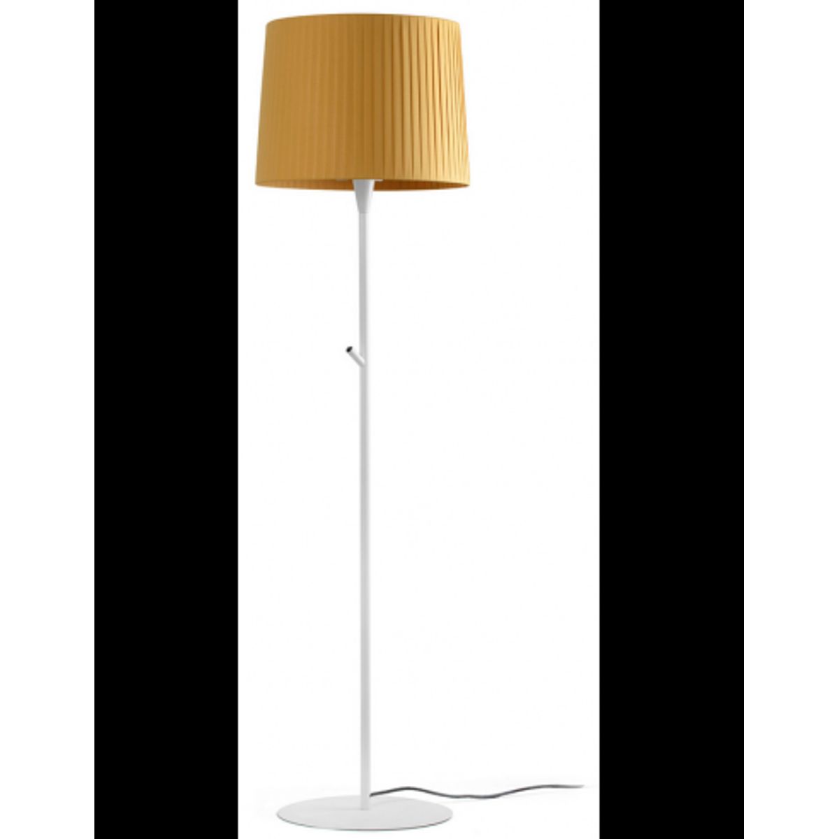 SAMBA Gulvlampe i stål og båndtekstil H154 cm 1 x E27 - Hvid/Gul