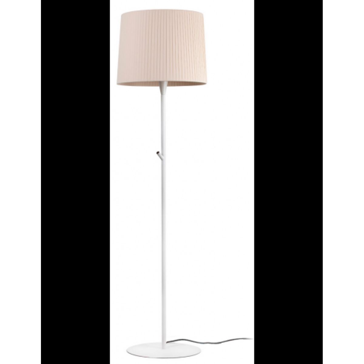 SAMBA Gulvlampe i stål og båndtekstil H154 cm 1 x E27 - Hvid/Beige