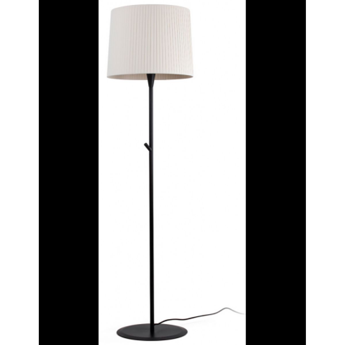 SAMBA Gulvlampe i stål og båndtekstil H154 cm 1 x E27 - Sort/Beige