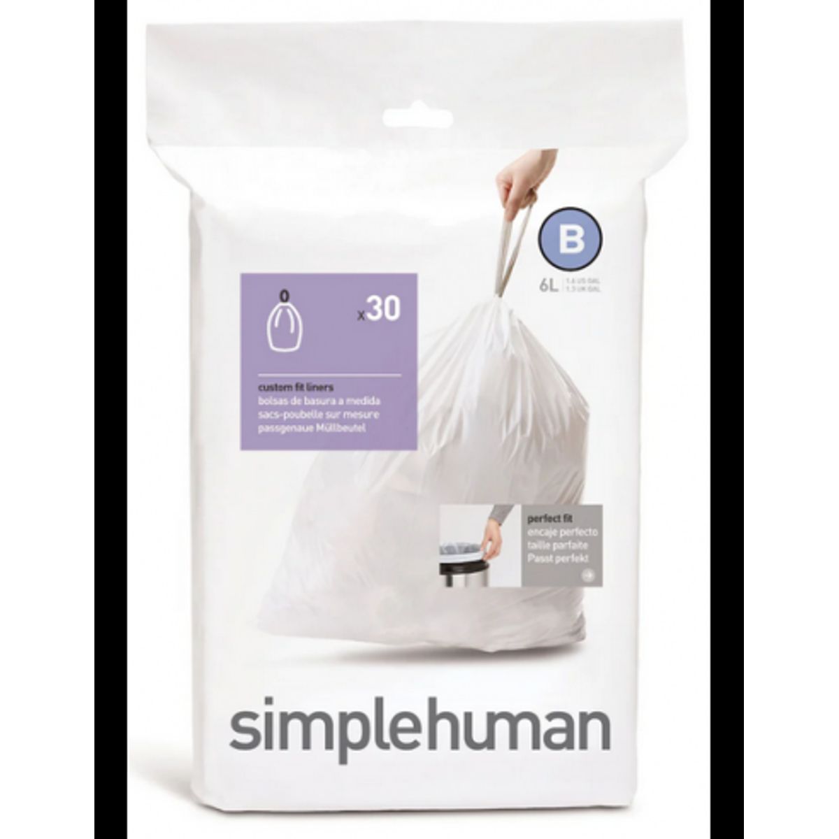 Simplehuman affaldsposer KODE B 30 stk., 6 liter