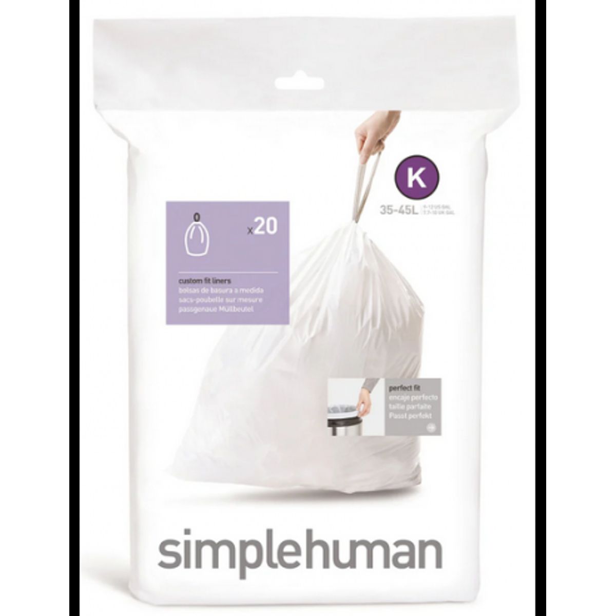 Simplehuman affaldsposer KODE K 20 stk., 35 - 45 liter