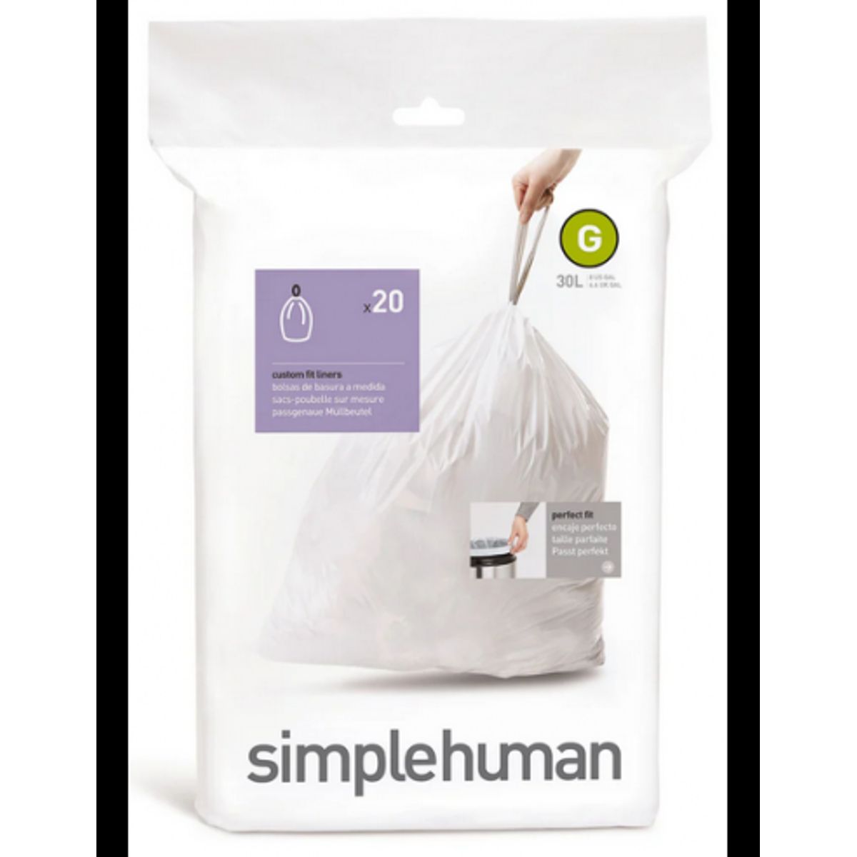 Simplehuman affaldsposer KODE G 20 stk., 30 liter