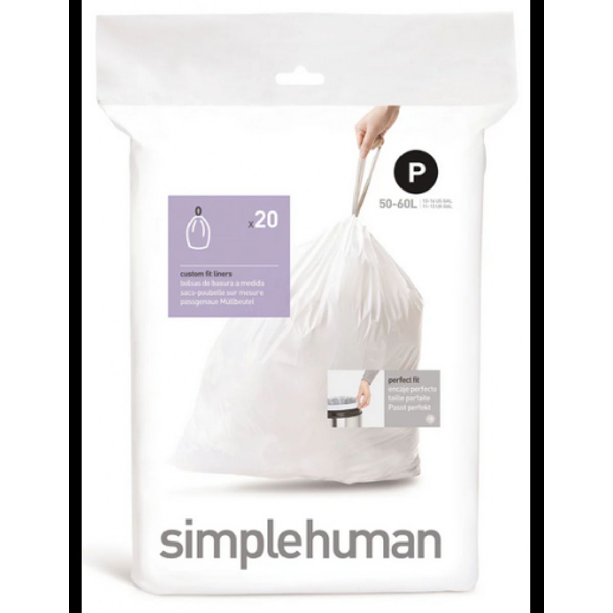 Simplehuman affaldsposer KODE P 20 stk., 50 - 60 liter