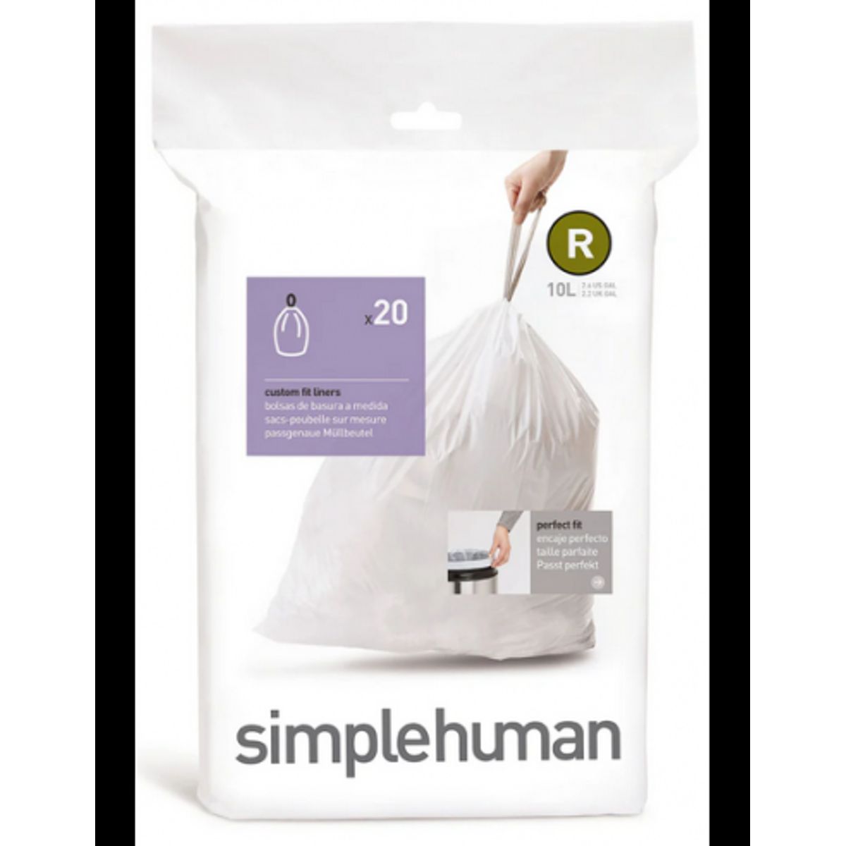 Simplehuman affaldsposer KODE R 20 stk., 10 liter