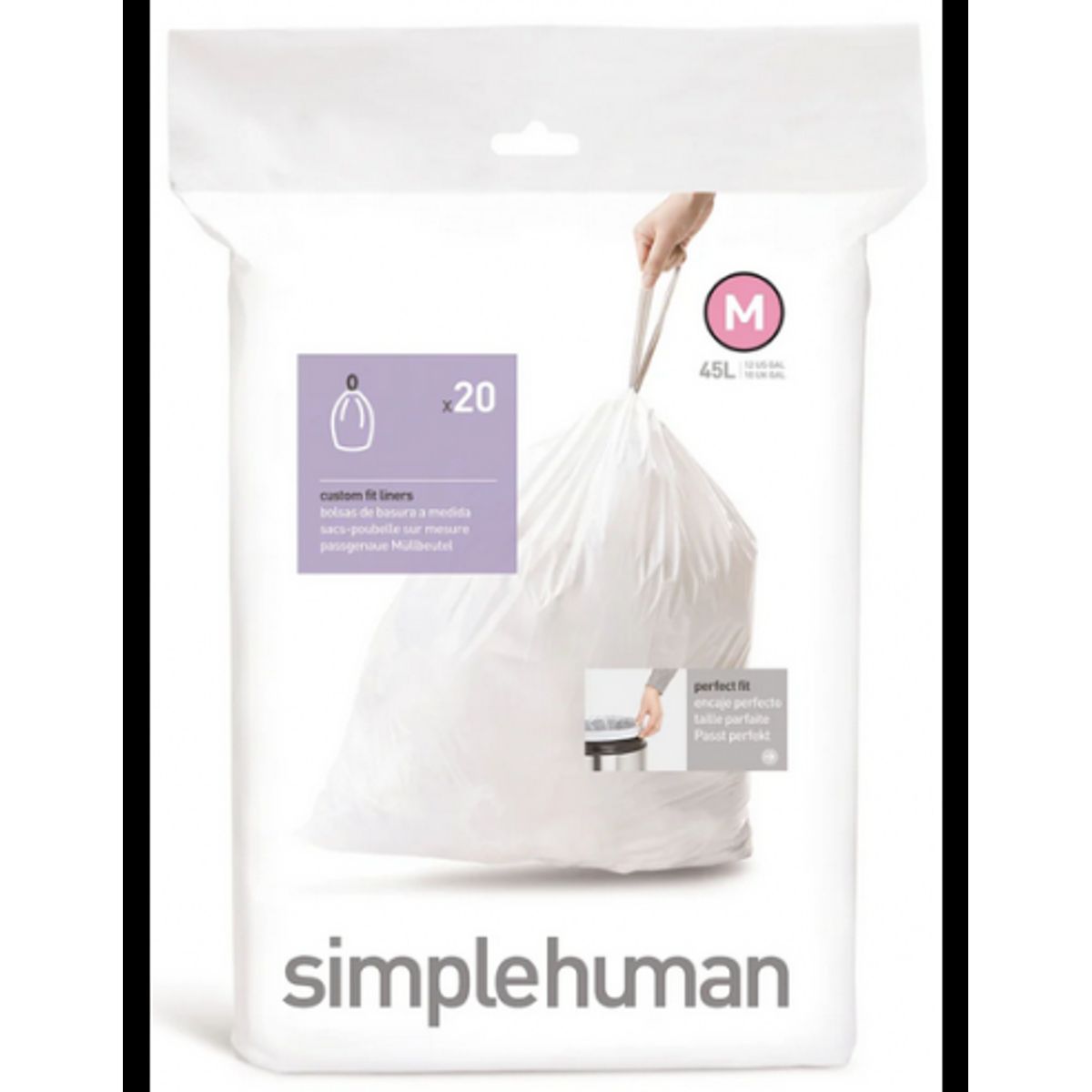 Simplehuman affaldsposer KODE M 20 stk., 45 liter