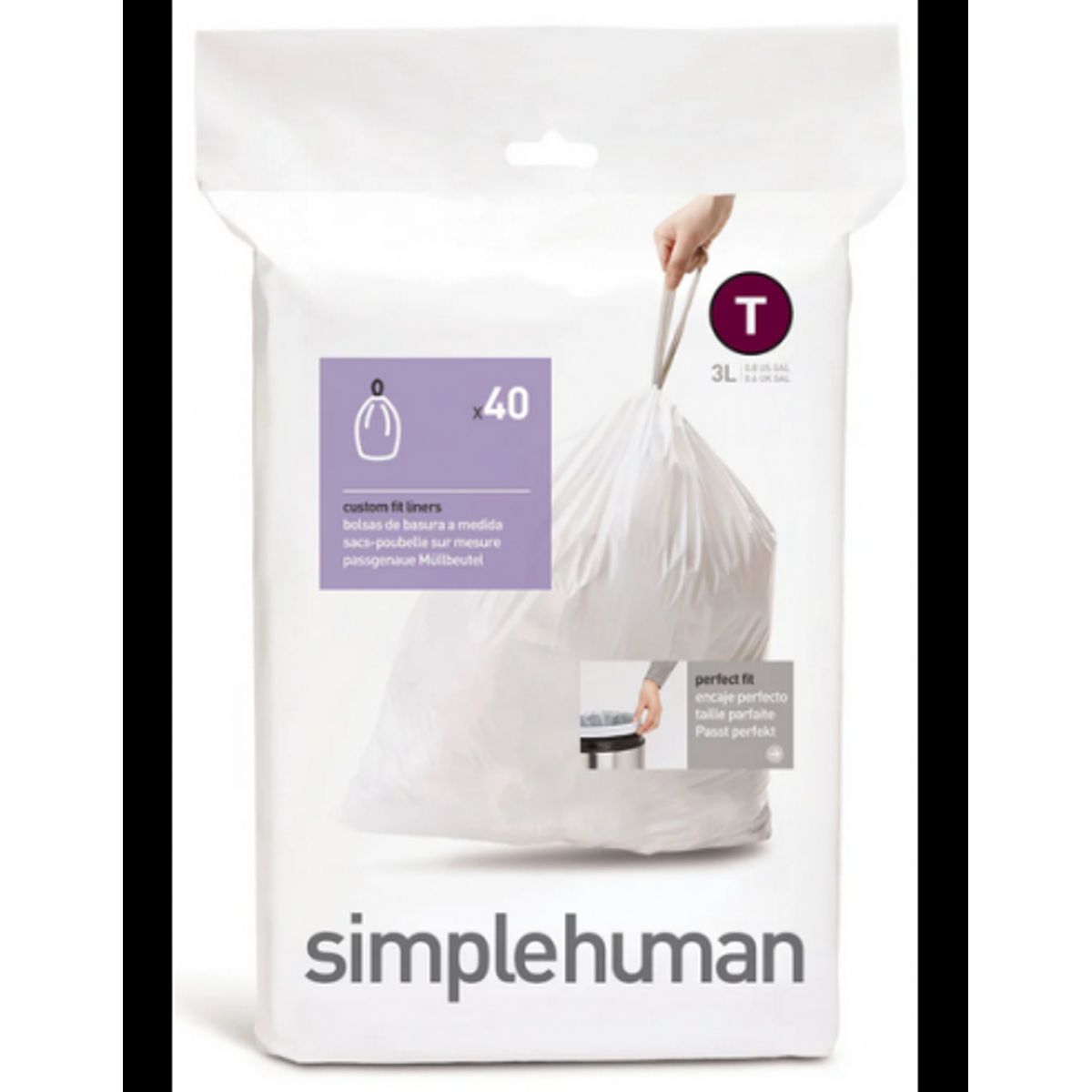 Simplehuman affaldsposer KODE T 40 stk., 3 liter