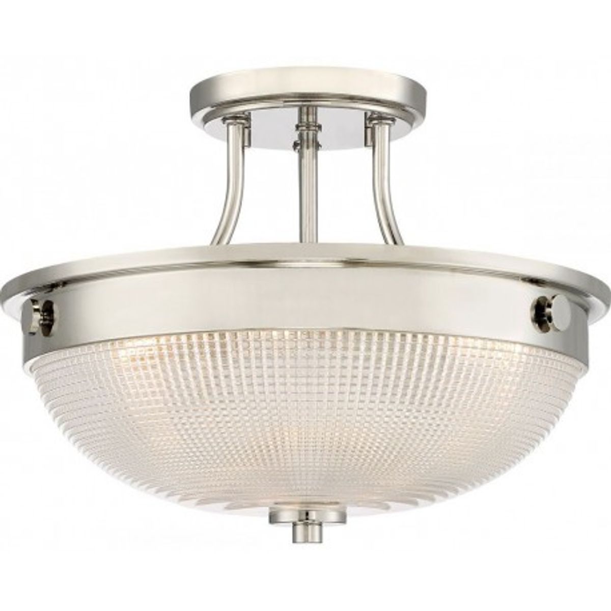 Mantle Semi-Flush Plafond Ø32,7 cm 2 x E27 - Poleret nikkel