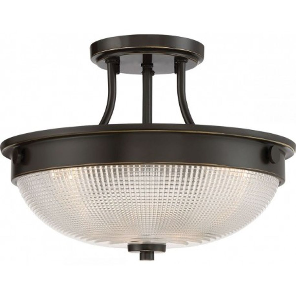 Mantle Semi-Flush Plafond Ø32,7 cm 2 x E27 - Antik bronze