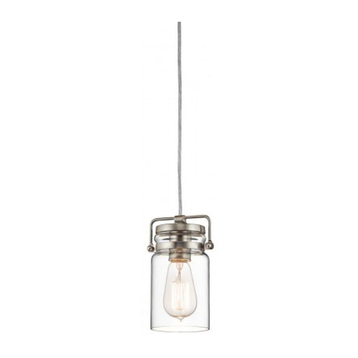 Brinley Loftlampe Ø12,1 cm 1 x E27 - Børstet nikkel