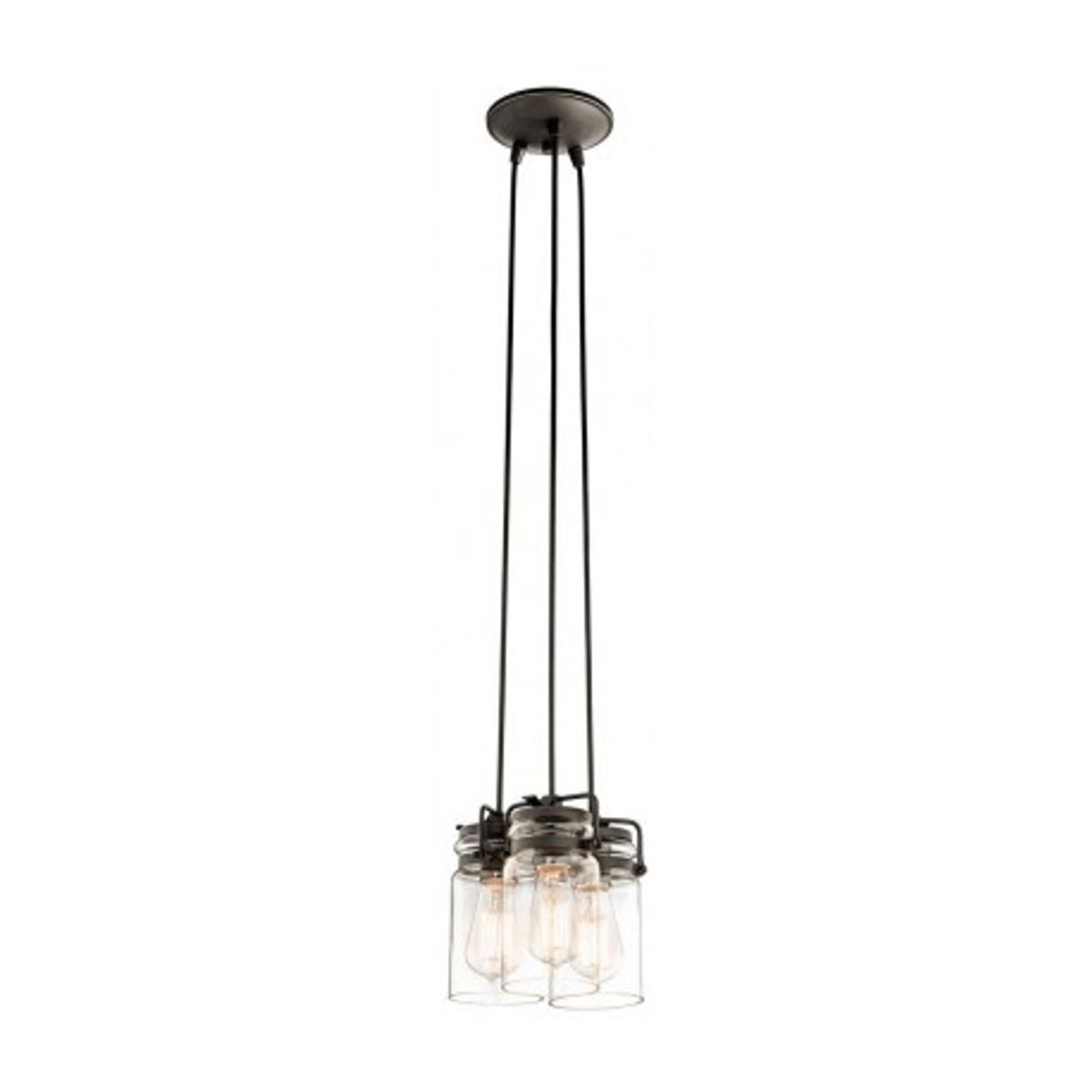 Brinley 3 Loftlampe Ø21,6 cm 3 x E27 - Aldret bronze