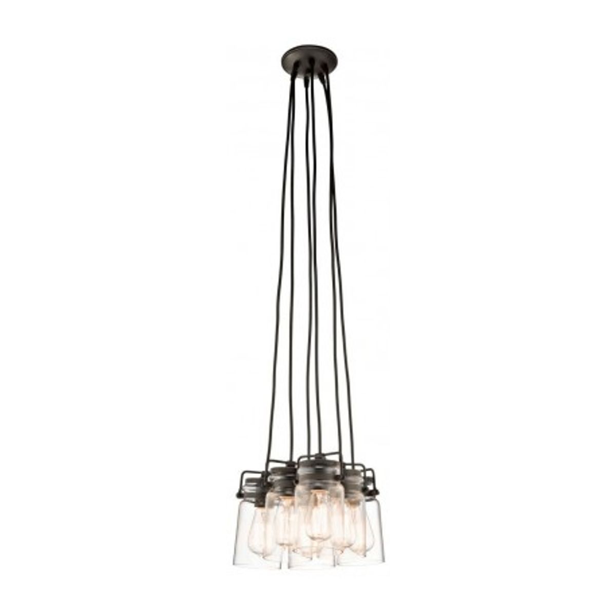 Brinley 6 Loftlampe Ø30,5 cm 6 x E27 - Aldret bronze