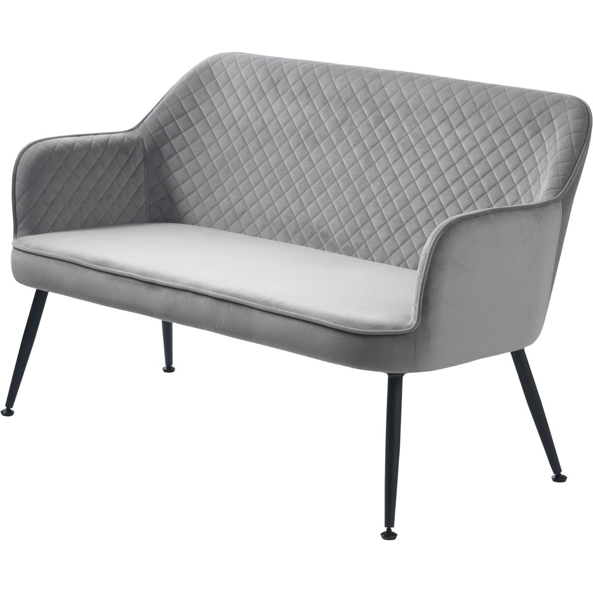 Berrie, Lounge sofa, grå, fløjl, metalben