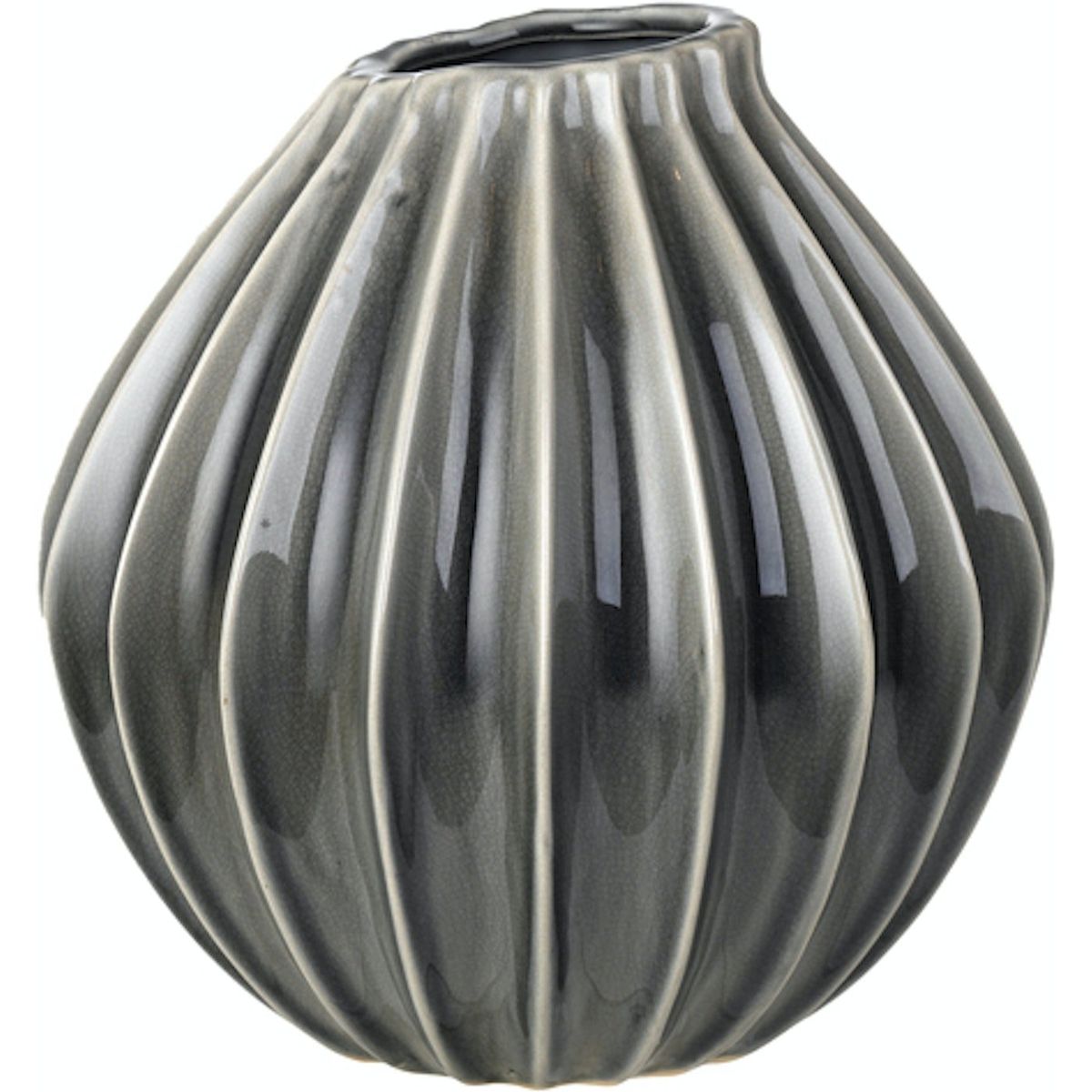 Wide, Vase, sort, H25x25 cm, keramik