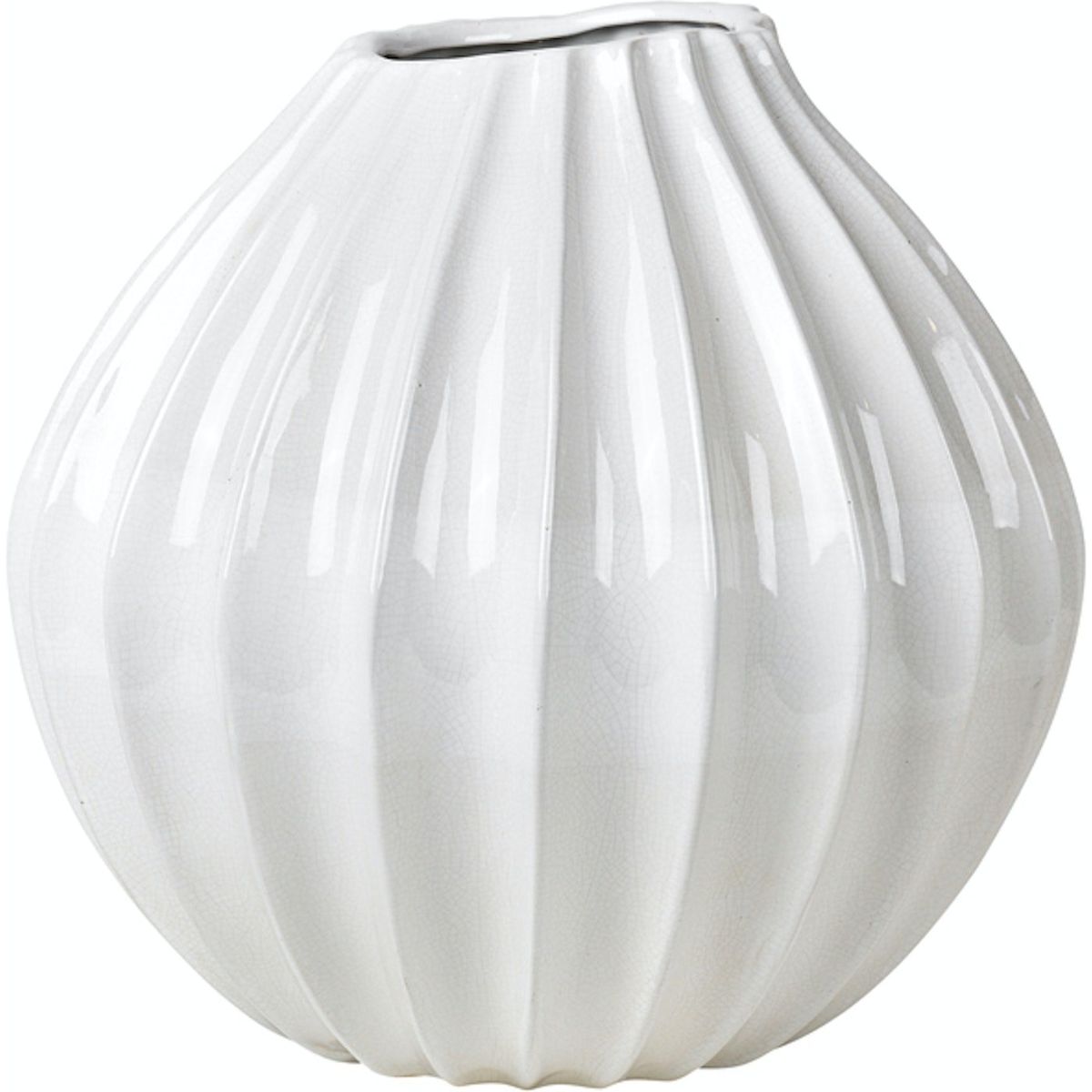 Wide, Vase, hvid, H40x40 cm, keramik