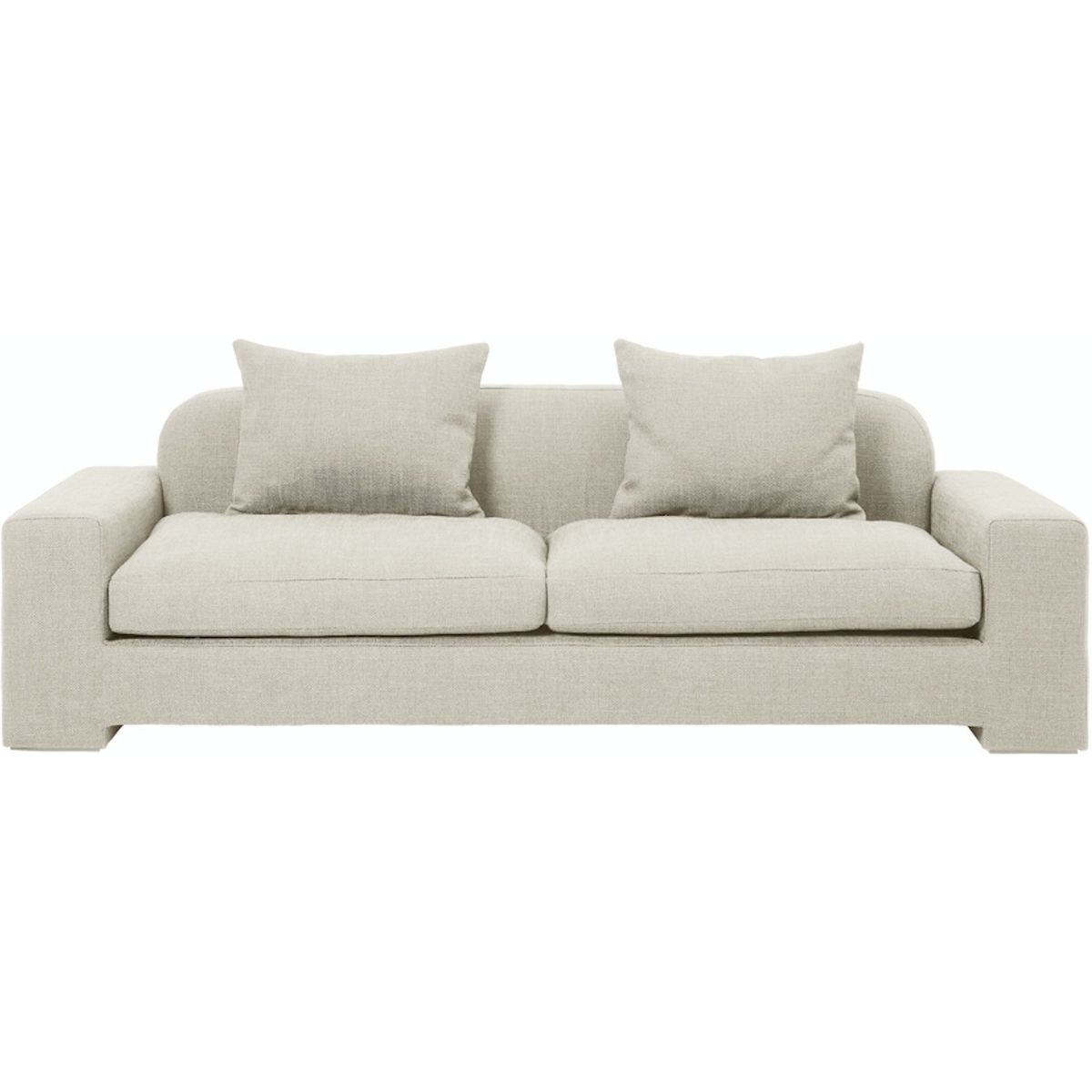 Bay, Sofa, sandfarve, H70x97x228 cm, stof