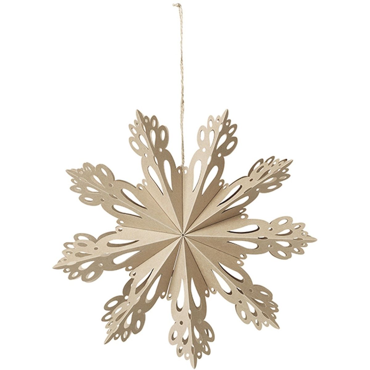 Snowflake, Juledekoration, brun, 30 cm