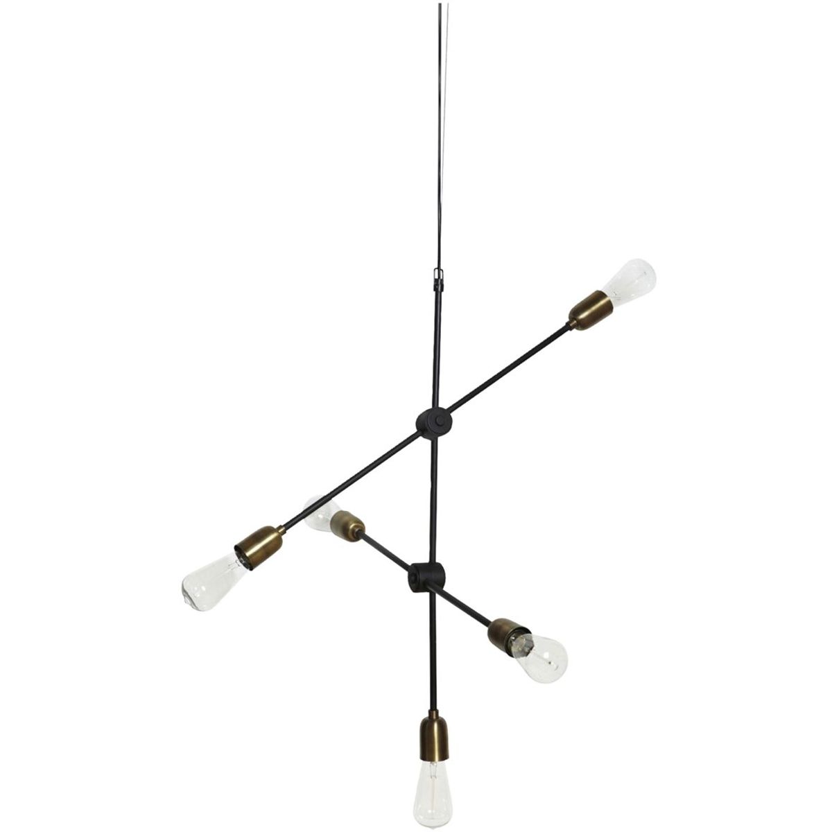 Molecular, Pendel lampe, sort/messing, H78x68 cm