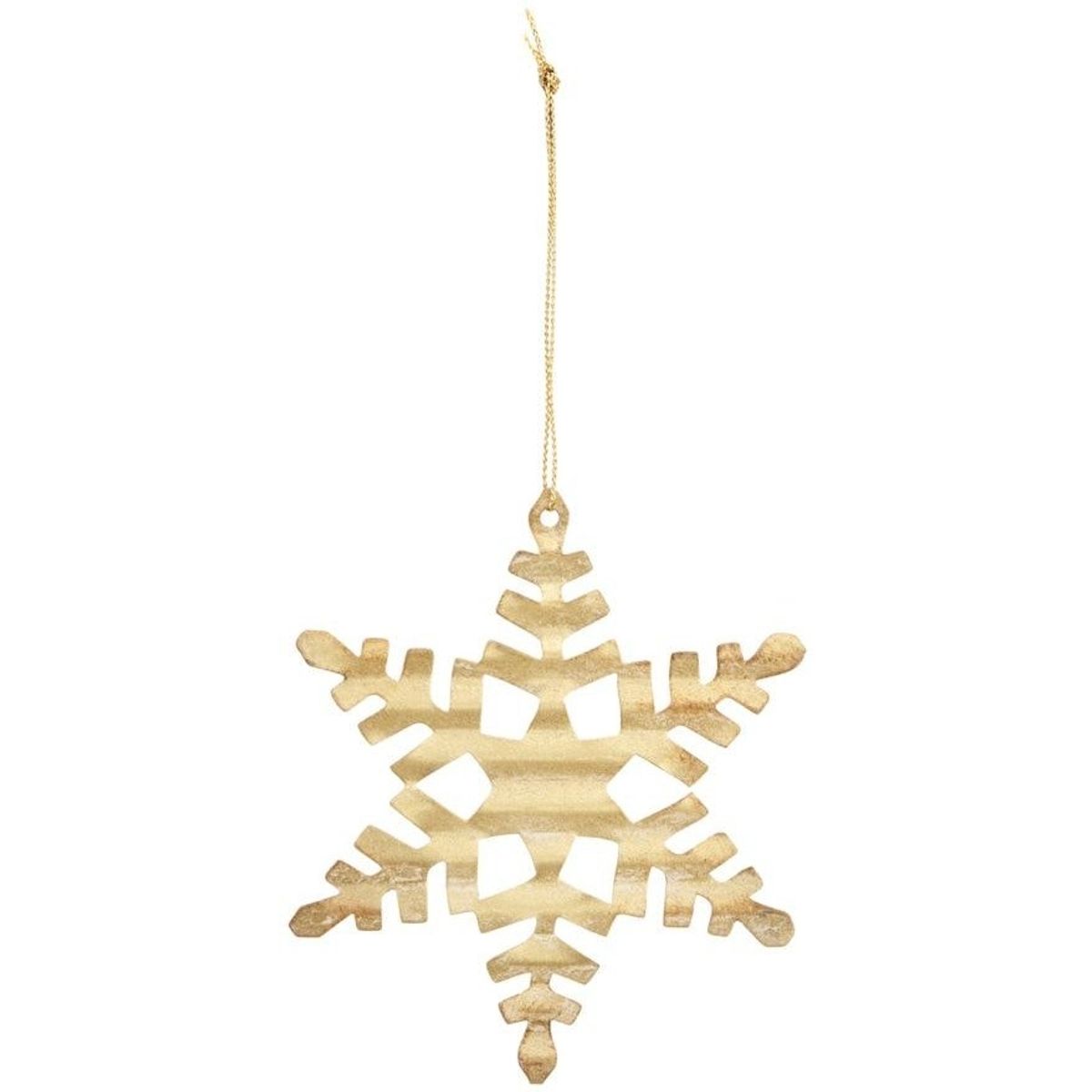 Tin plate snowflake, Ornament, guld