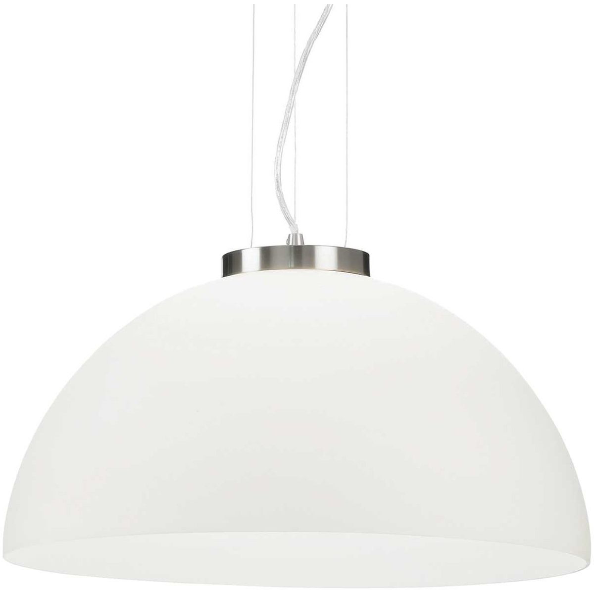 Etna, Pendel lampe, E27 max 1 x 60W, E27, hvid/krom, glas, Ø500xHmin300/max2390mm