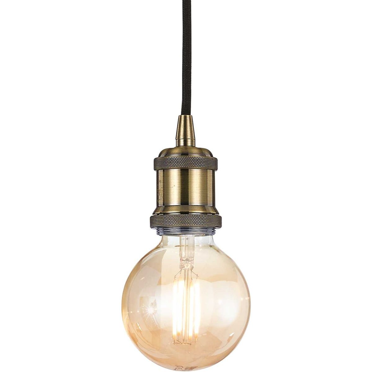 Frida, Pendel lampe, E27 max 1 x 60W, E27, brændt, metal, Ø100xHmin300/max1500mm