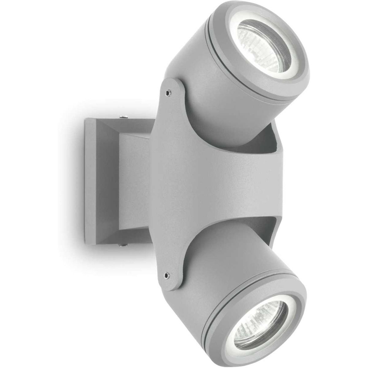 Xeno, Udendørs loftslampe, GU10 max 2 x 28W, GU10, grå, aluminium, metal, L90xHmin140/max160xB240mm