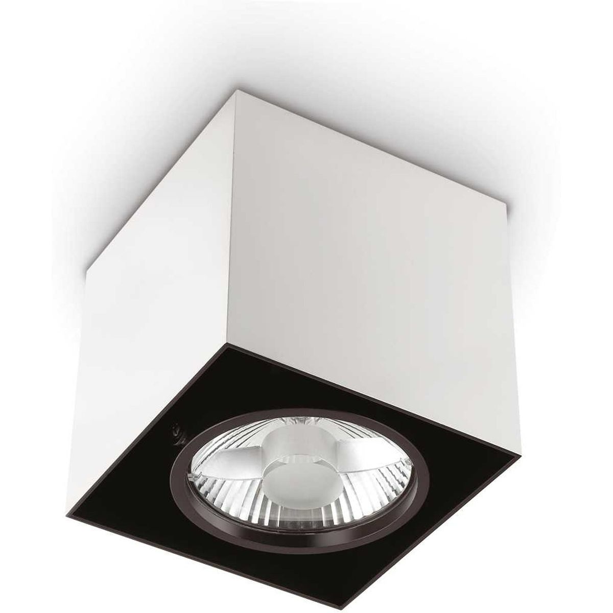 Mood, Loftslampe, GU10 max 1 x 50W, GU10, hvid/sort, aluminium, metal, L150xH152xB150mm