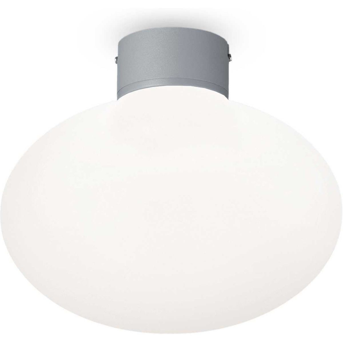 Clio, Udendørs loftslampe, E27 max 1 x 60W, E27, grå, aluminium, metal, Ø90xH40mm