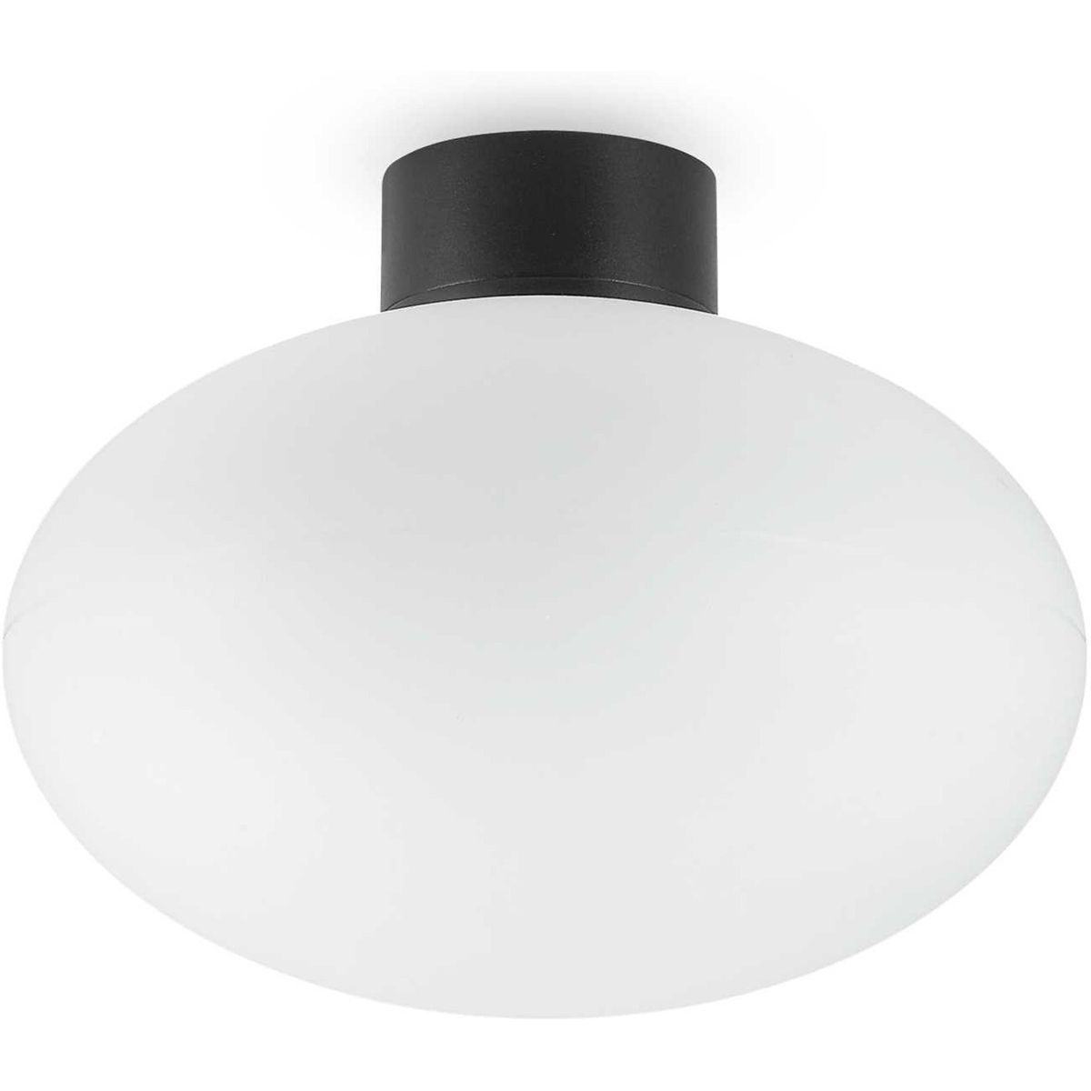 Clio, Udendørs loftslampe, E27 max 1 x 60W, E27, sort, aluminium, metal, Ø90xH40mm