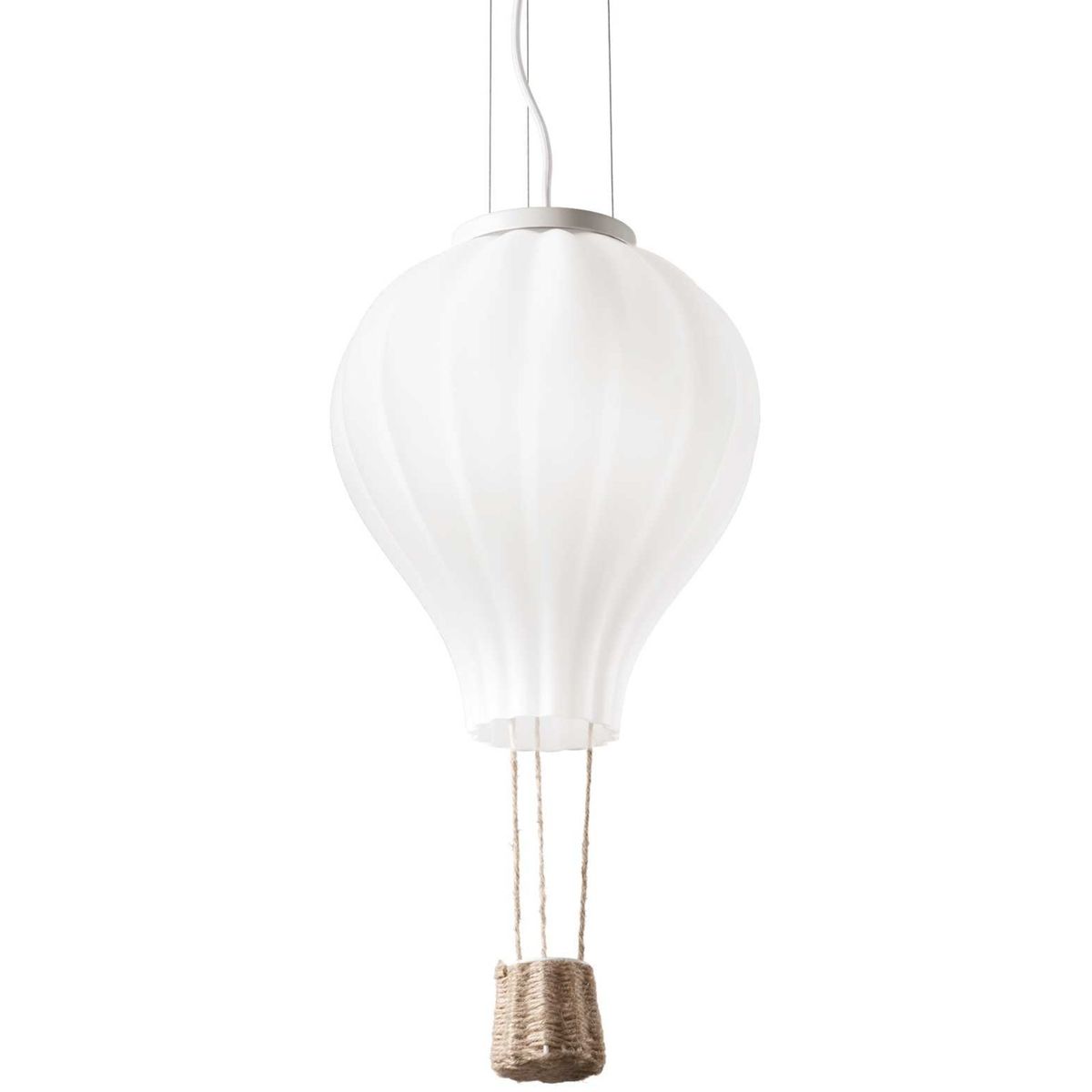 Dream Big, Pendel lampe, E27 max 1 x 42W, E27, hvid, glas, stof, Ø300xHmin710/max2800mm