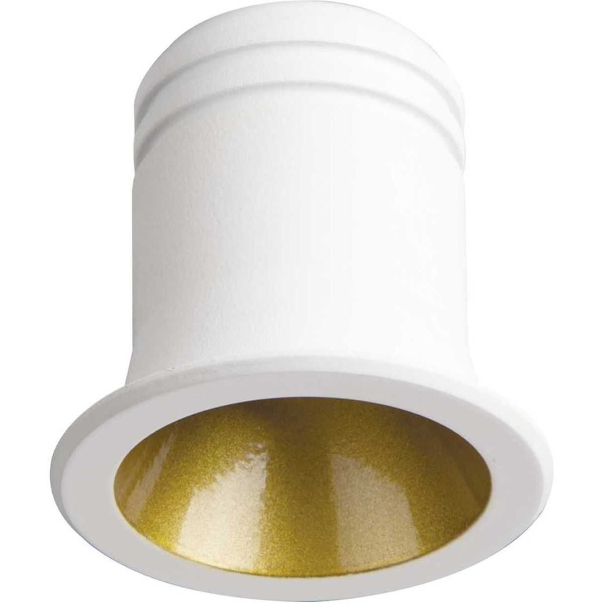 Virus, Indbygningslampe, 3W, LED, guld/hvid, aluminium, metal, Ø40xH40mm