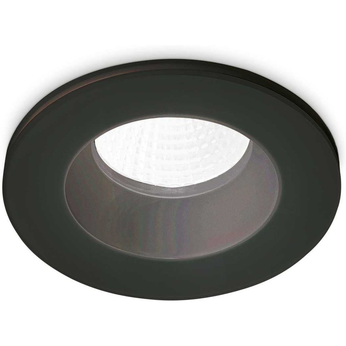 Room-65, Indbygningslampe, 8W, LED, sort, aluminium, metal, Ø98xH50mm