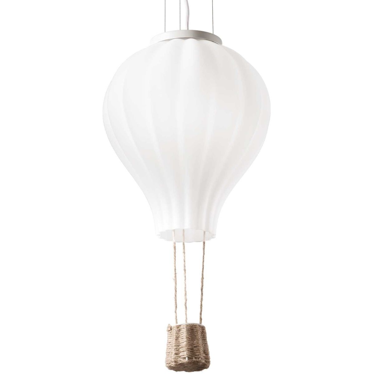 Dream Big, Pendel lampe, E27 max 1 x 42W, E27, hvid/krom, glas, stof, Ø420xHmin1000/max2650mm