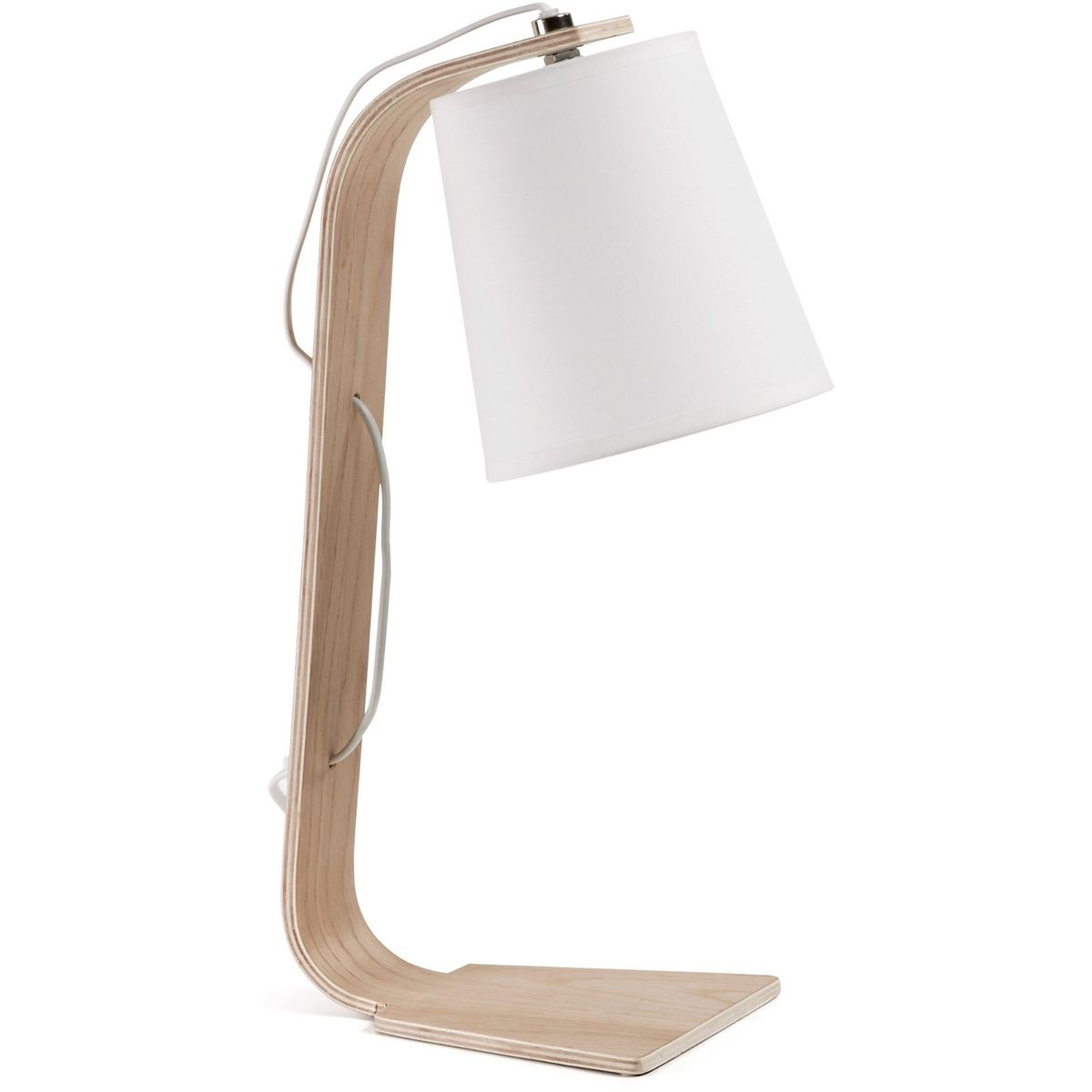 Percy, Bordlampe, hvid, H42x20x15 cm