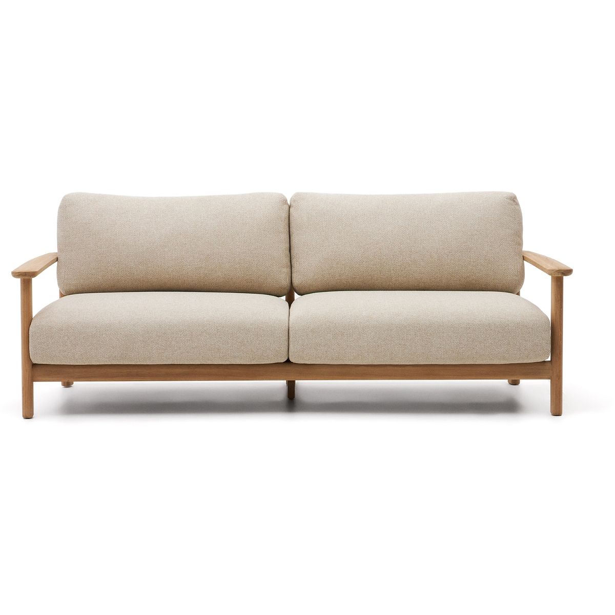 Tirant, Udendørs 3-personers sofa, natur, H76x212x96 cm, teaktræ