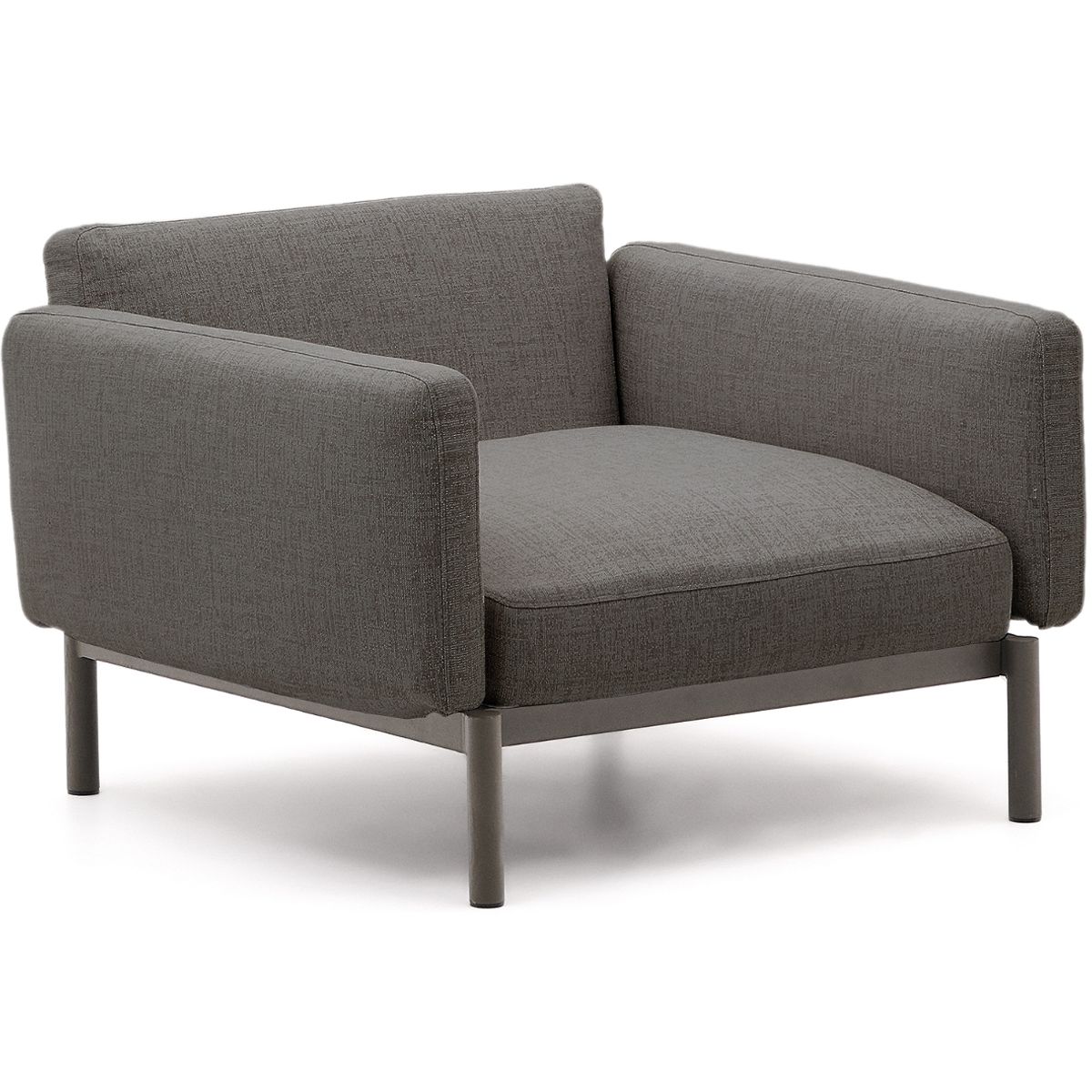 Sorells, Udendørs 3-personers sofa, grafit, H73x115x113 cm