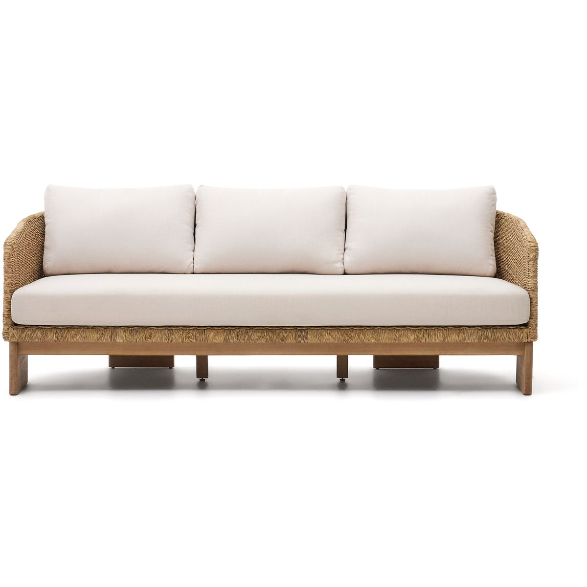 Xoriguer, Udendørs 3-personers sofa, natur, H74x222x78 cm