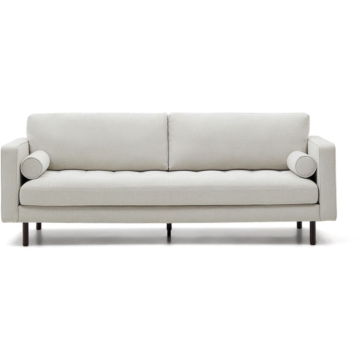 Bogart, 3-personers sofa, grå/sort, H85x222x98 cm