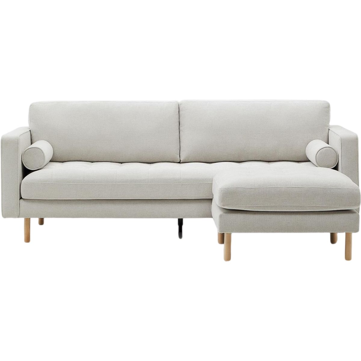 Debra, 3-personers sofa, grå, H85x222x178 cm, stof