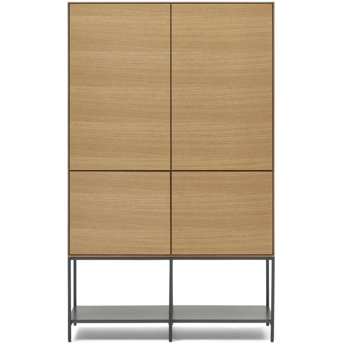 Vedrana, Highboard, natur/sort, H160x97,5x40 cm