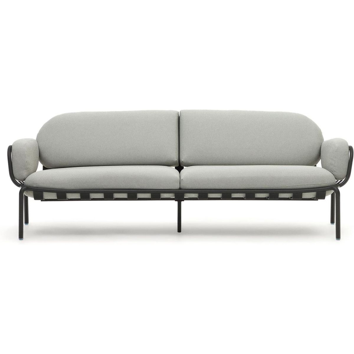 Joncols, Udendørs 3-personers sofa, grå, H72x224x80 cm, metal